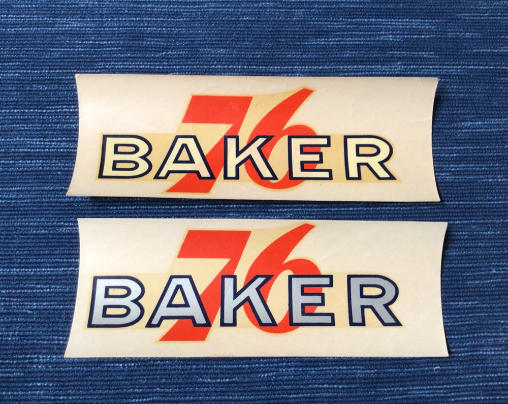 2 Versions VTG Union 76 Oil Baker California Decal Gas Station Travel Souvenir